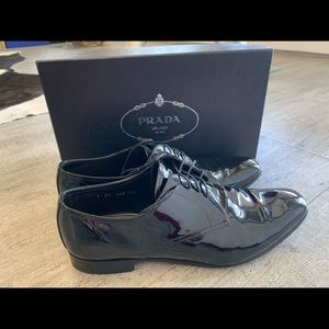 Prada Patent Black Men Shoes